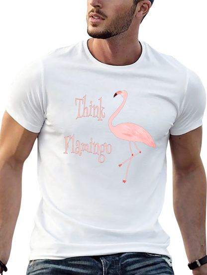 Think Flamingo Black Graphic T-Shirt