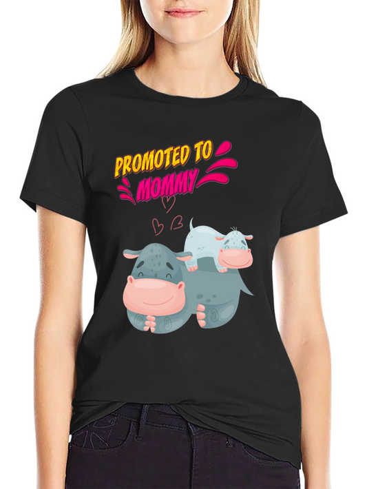 Promoted to Mommy Hippo T-Shirt
