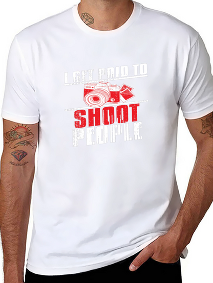 I Get Paid to Shoot People Black T-Shirt