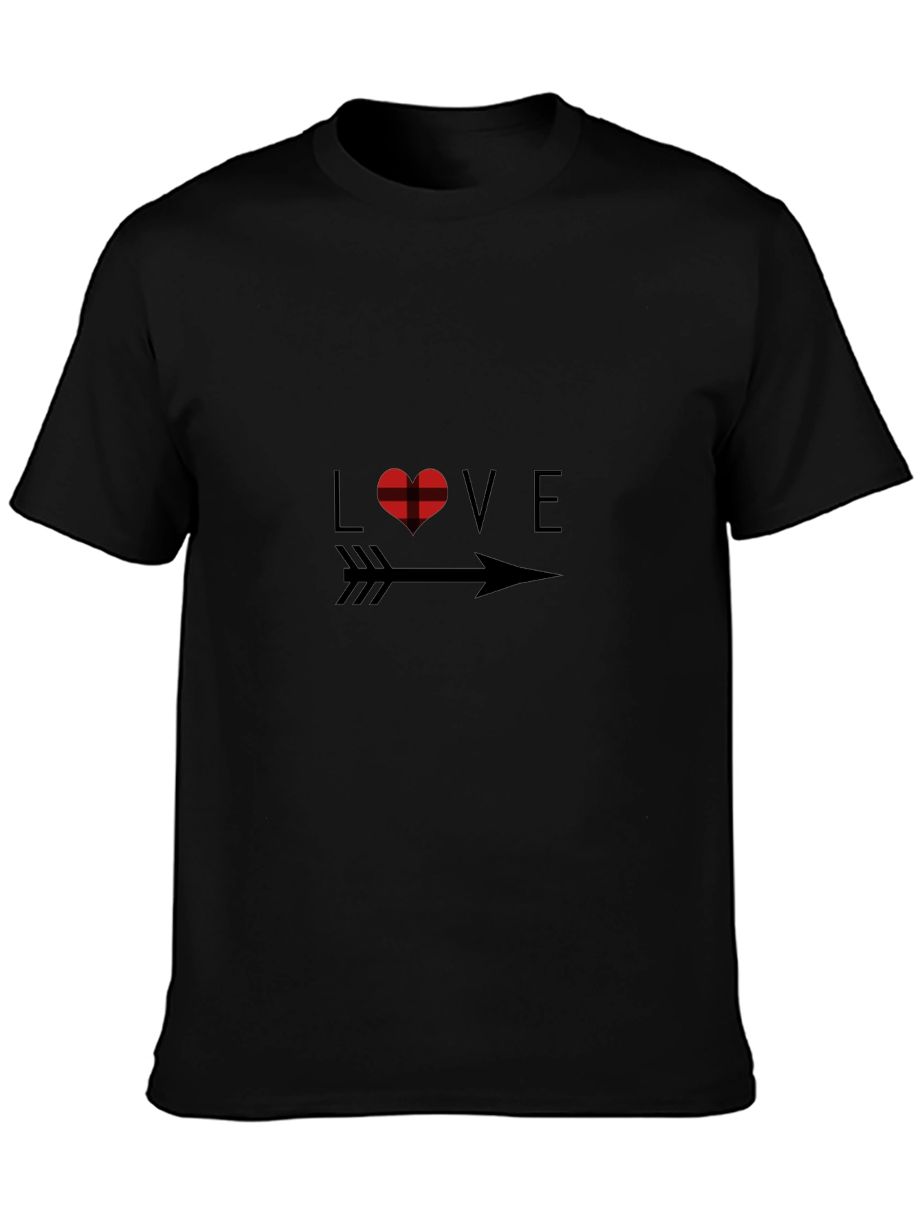 Love Arrow Graphic Black T-Shirt