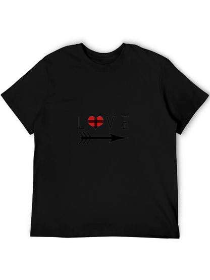 Love Arrow Graphic Black T-Shirt