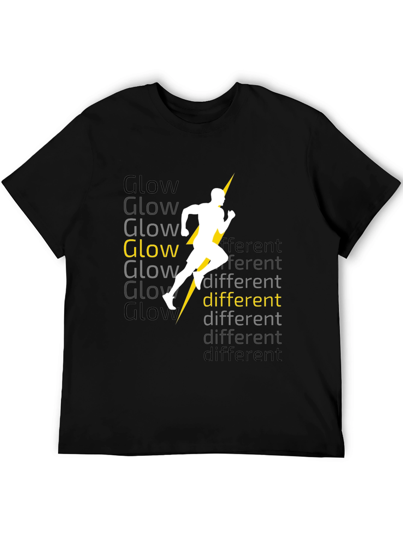 Glow Different Black Graphic Tee