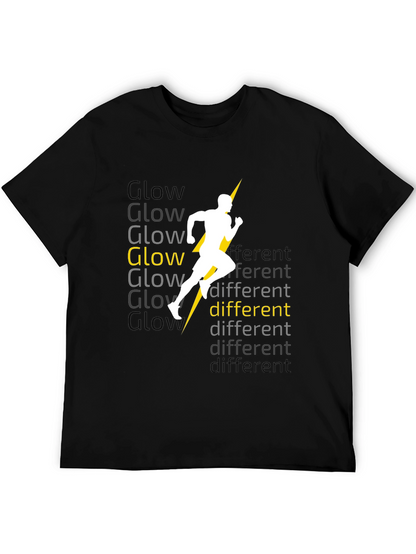 Glow Different Black Graphic Tee