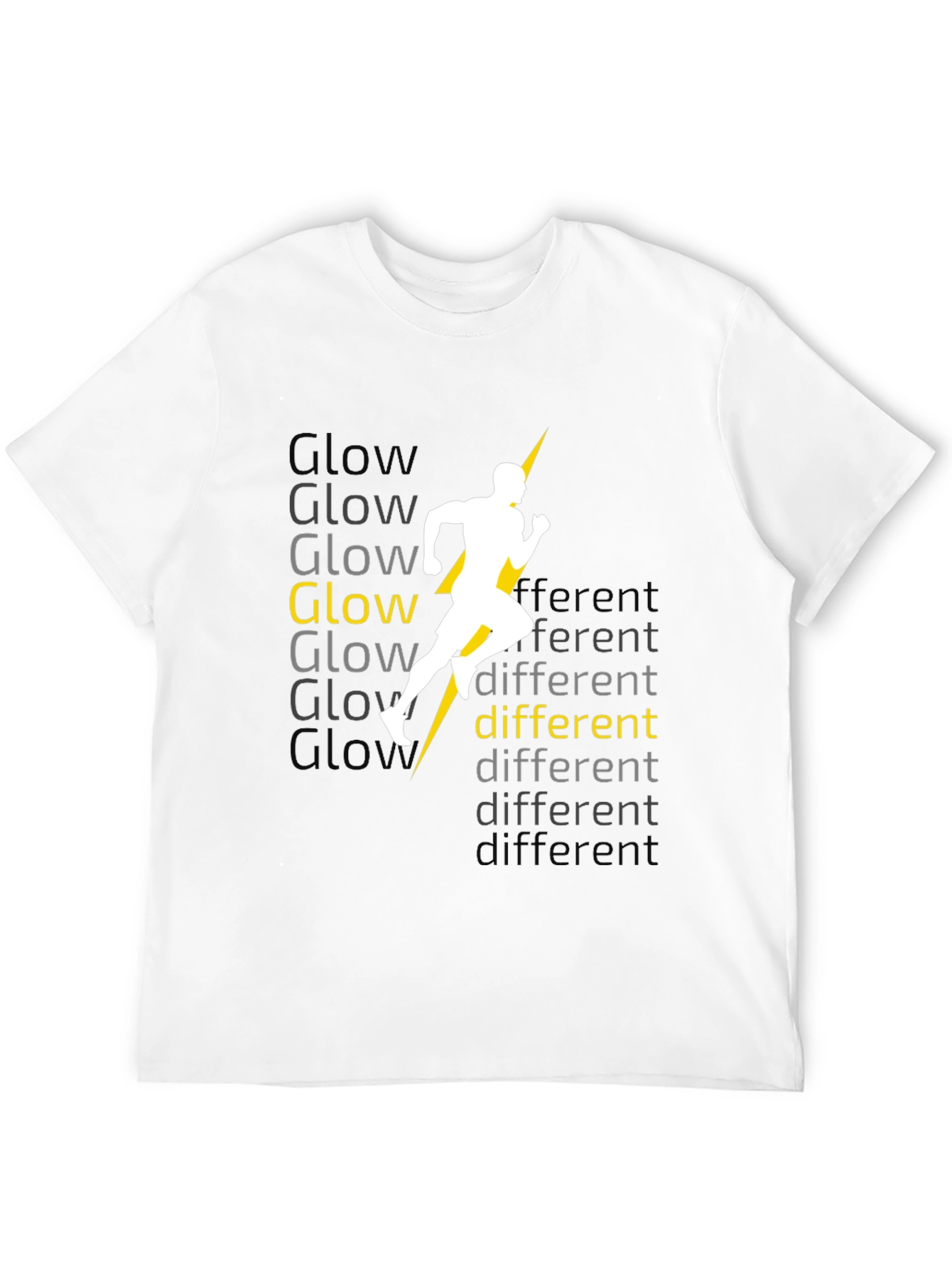 Glow Different Black Graphic Tee