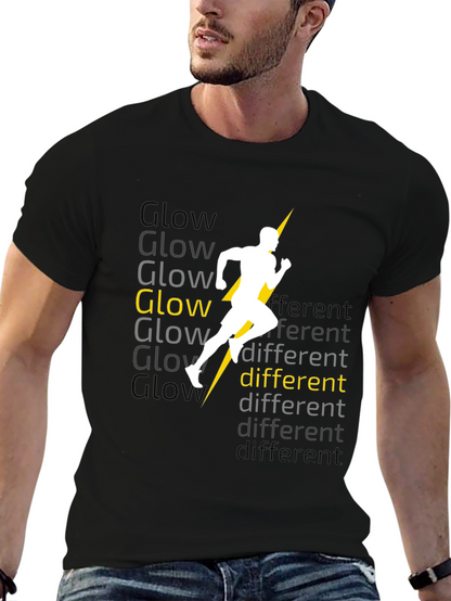 Glow Different Black Graphic Tee