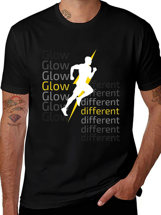Glow Different Black Graphic Tee