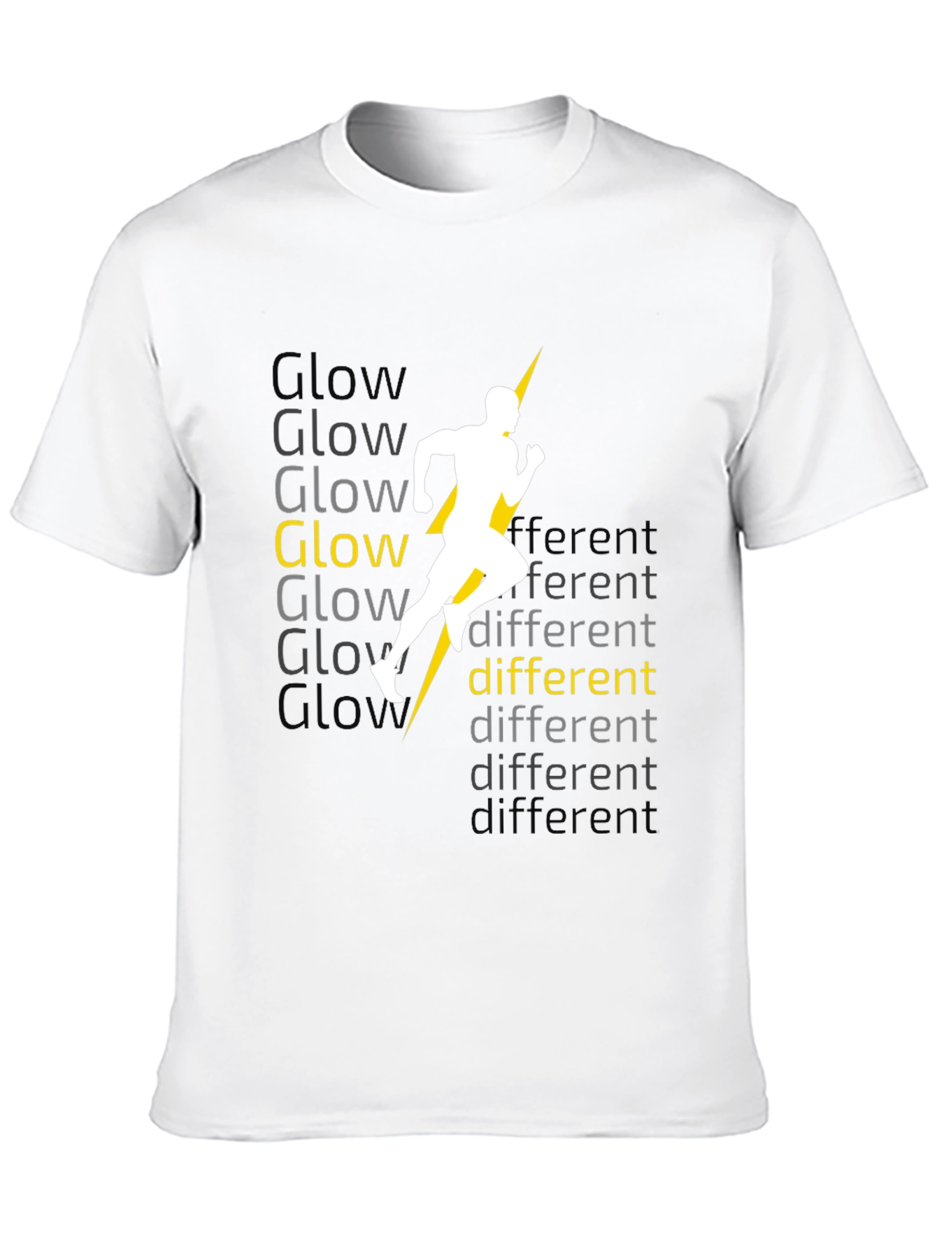 Glow Different Black Graphic Tee