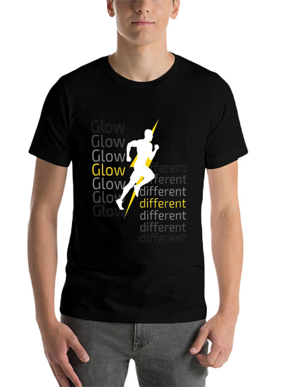 Glow Different Black Graphic Tee