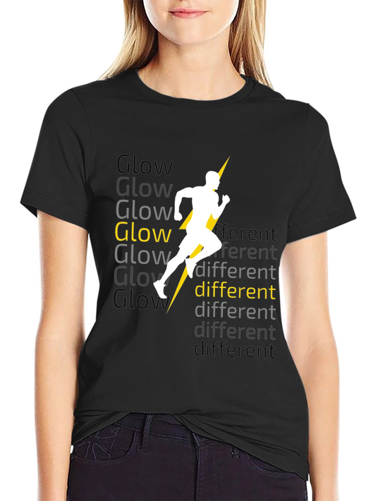 Glow Different Black Graphic Tee