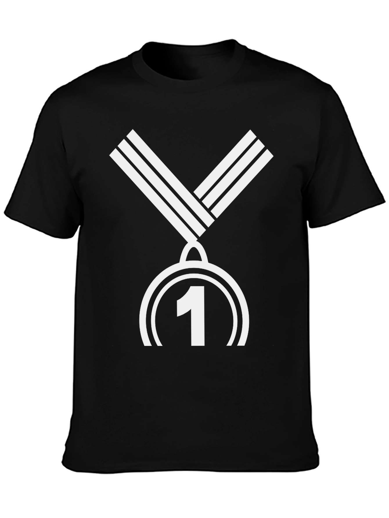 Winner Tee - Number One Medal Black T-Shirt