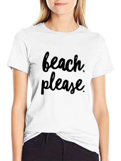 Beach Please Graphic Tee - Soft Cotton T-Shirt