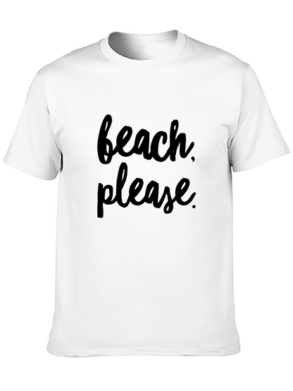 Beach Please Graphic Tee - Soft Cotton T-Shirt