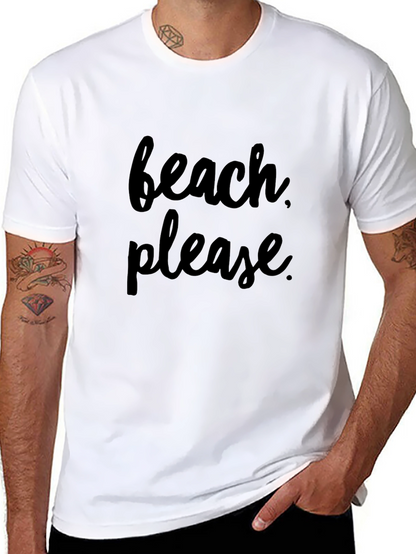 Beach Please Graphic Tee - Soft Cotton T-Shirt