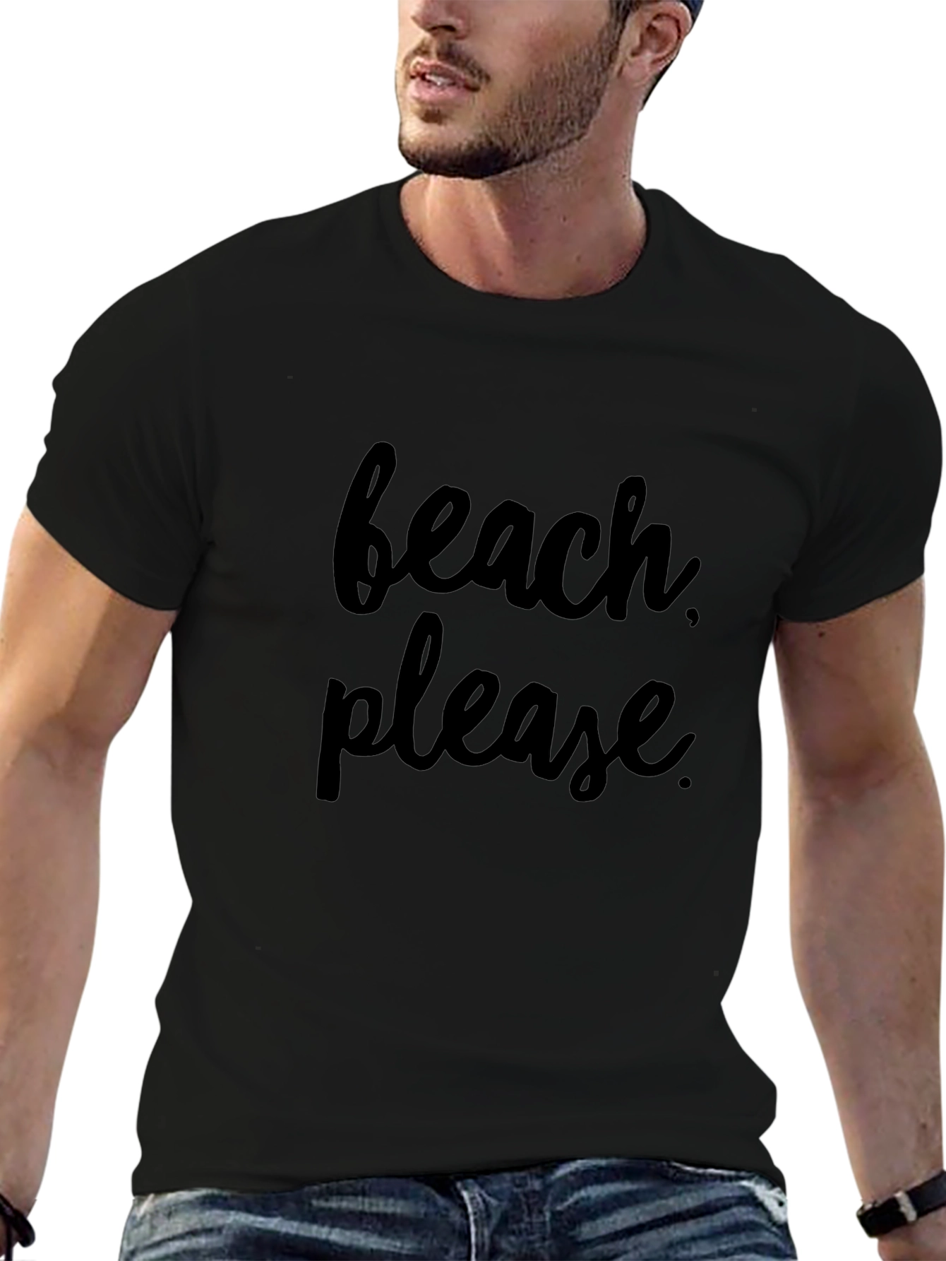 Beach Please Graphic Tee - Soft Cotton T-Shirt