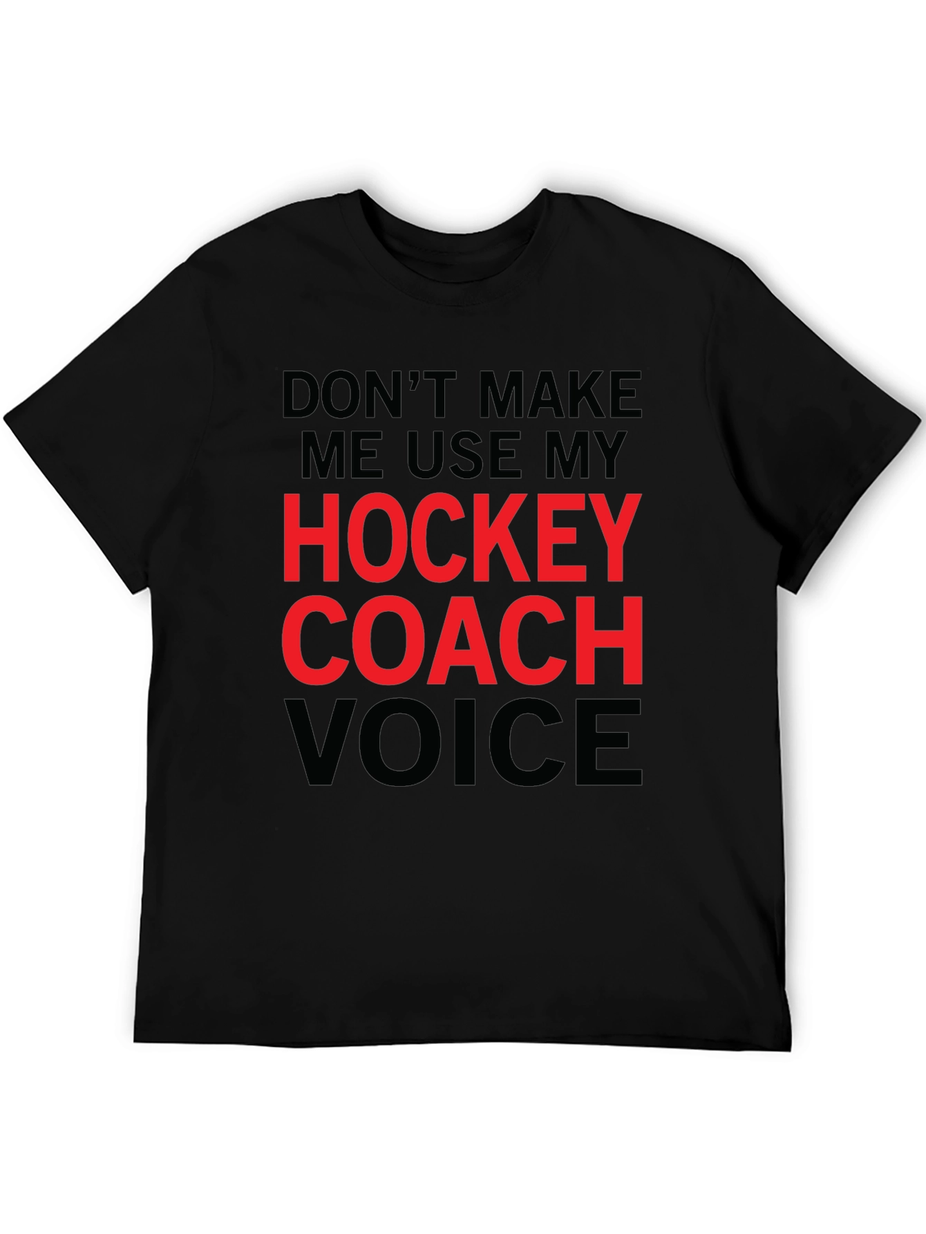 Hockey Coach Voice Graphic Tee - Black