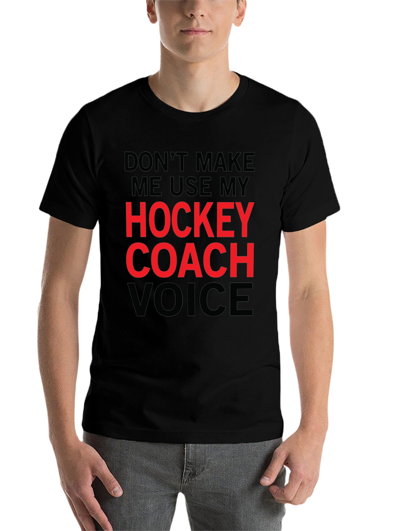 Hockey Coach Voice Graphic Tee - Black