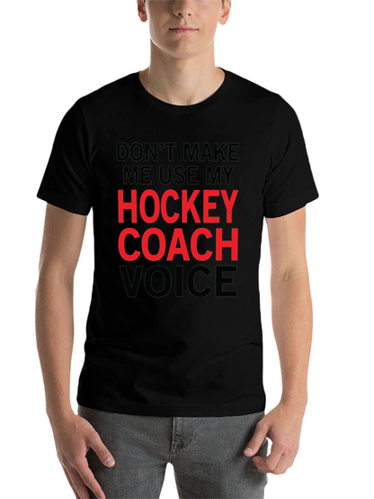 Hockey Coach Voice Graphic Tee - Black