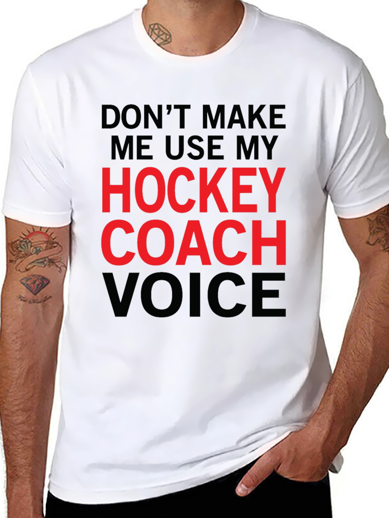 Hockey Coach Voice Graphic Tee - Black