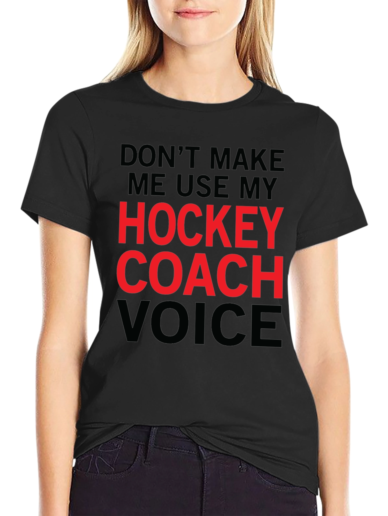 Hockey Coach Voice Graphic Tee - Black