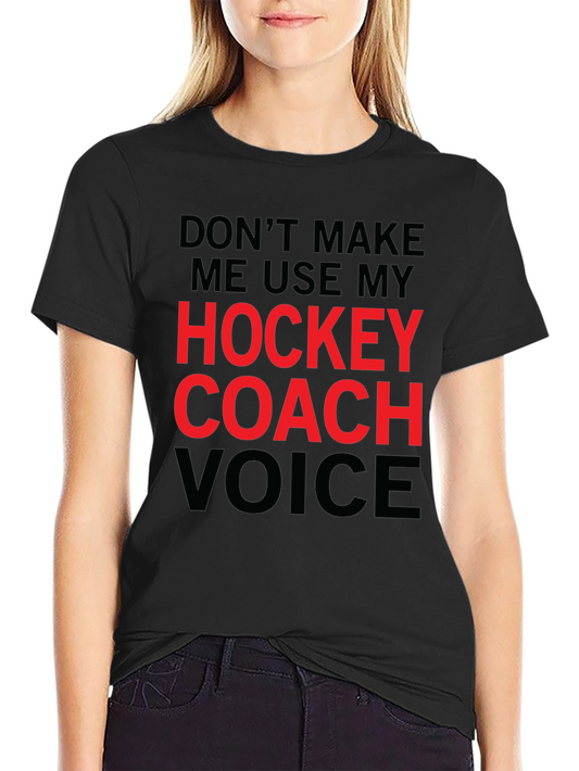 Hockey Coach Voice Graphic Tee - Black