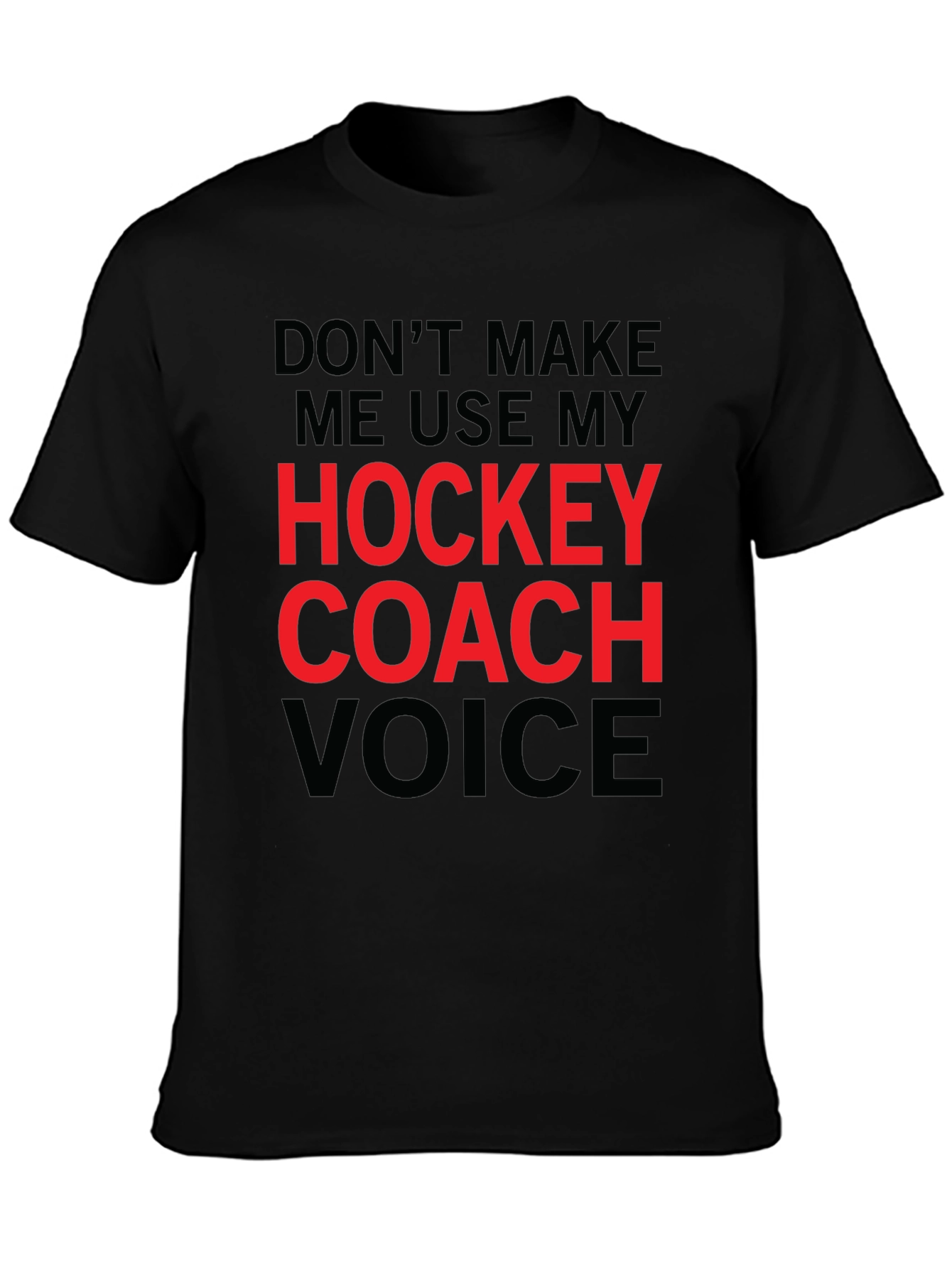 Hockey Coach Voice Graphic Tee - Black