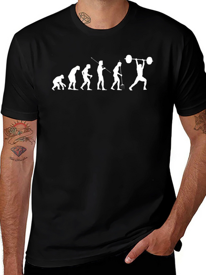 Evolution of Weightlifting T-Shirt - Black