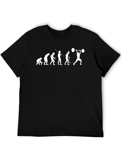 Evolution of Weightlifting T-Shirt - Black
