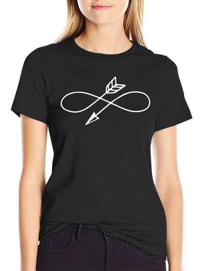 Infinity Arrow Graphic T-Shirt - Casual Black Tee