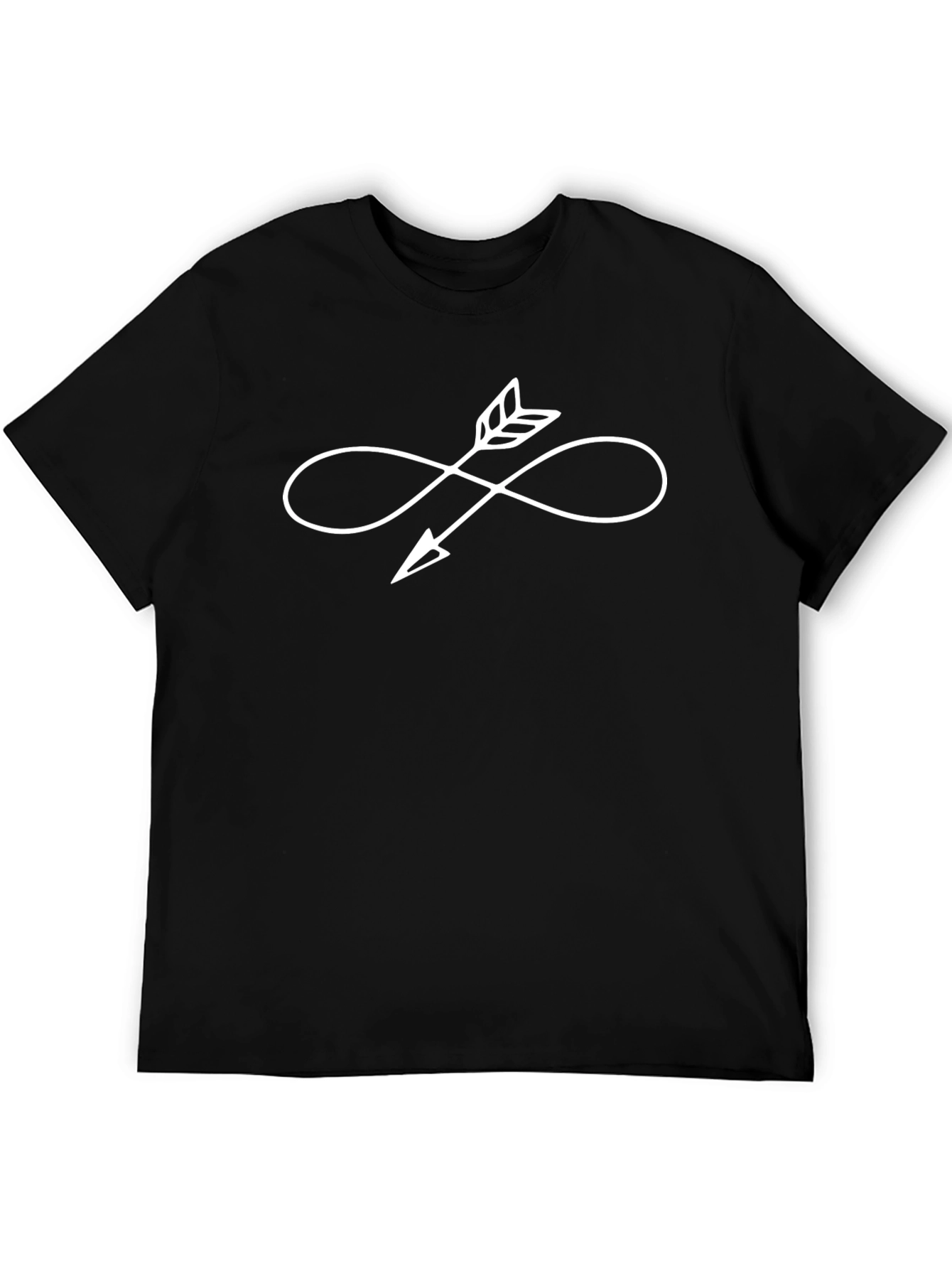Infinity Arrow Graphic T-Shirt - Casual Black Tee