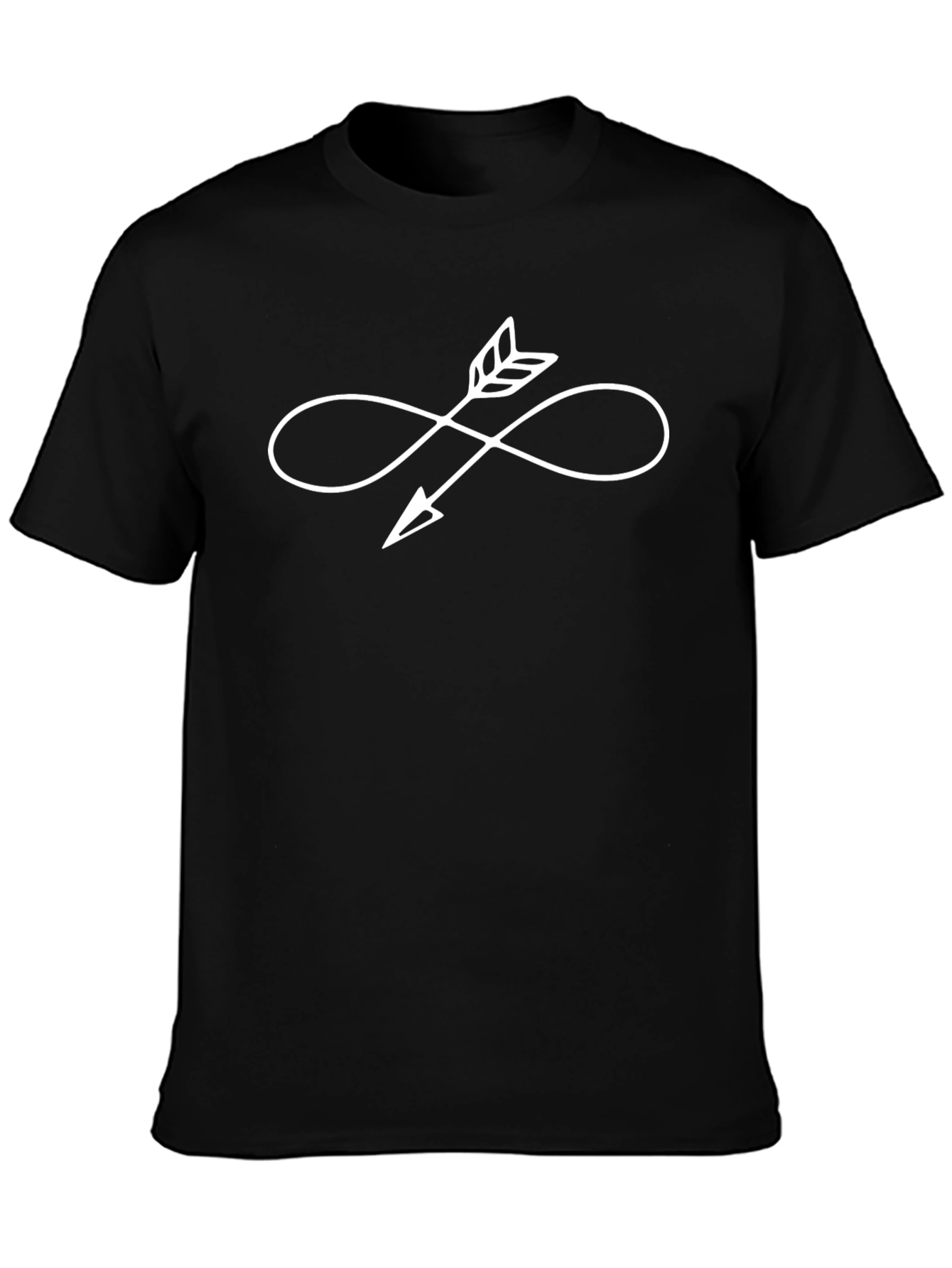 Infinity Arrow Graphic T-Shirt - Casual Black Tee