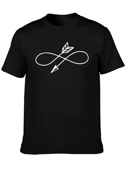 Infinity Arrow Graphic T-Shirt - Casual Black Tee