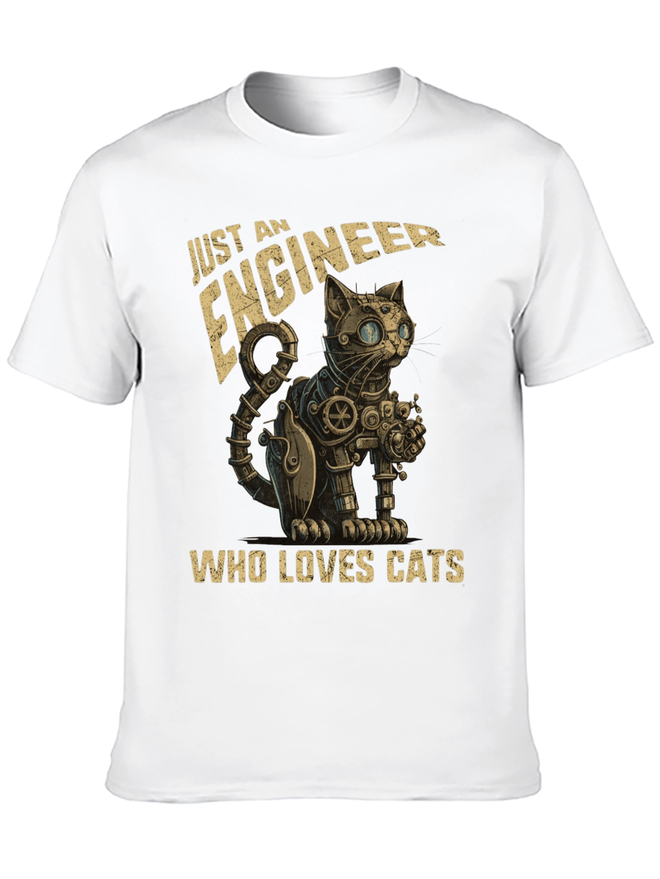 Engineer Cat Lover T-Shirt - Steampunk Style