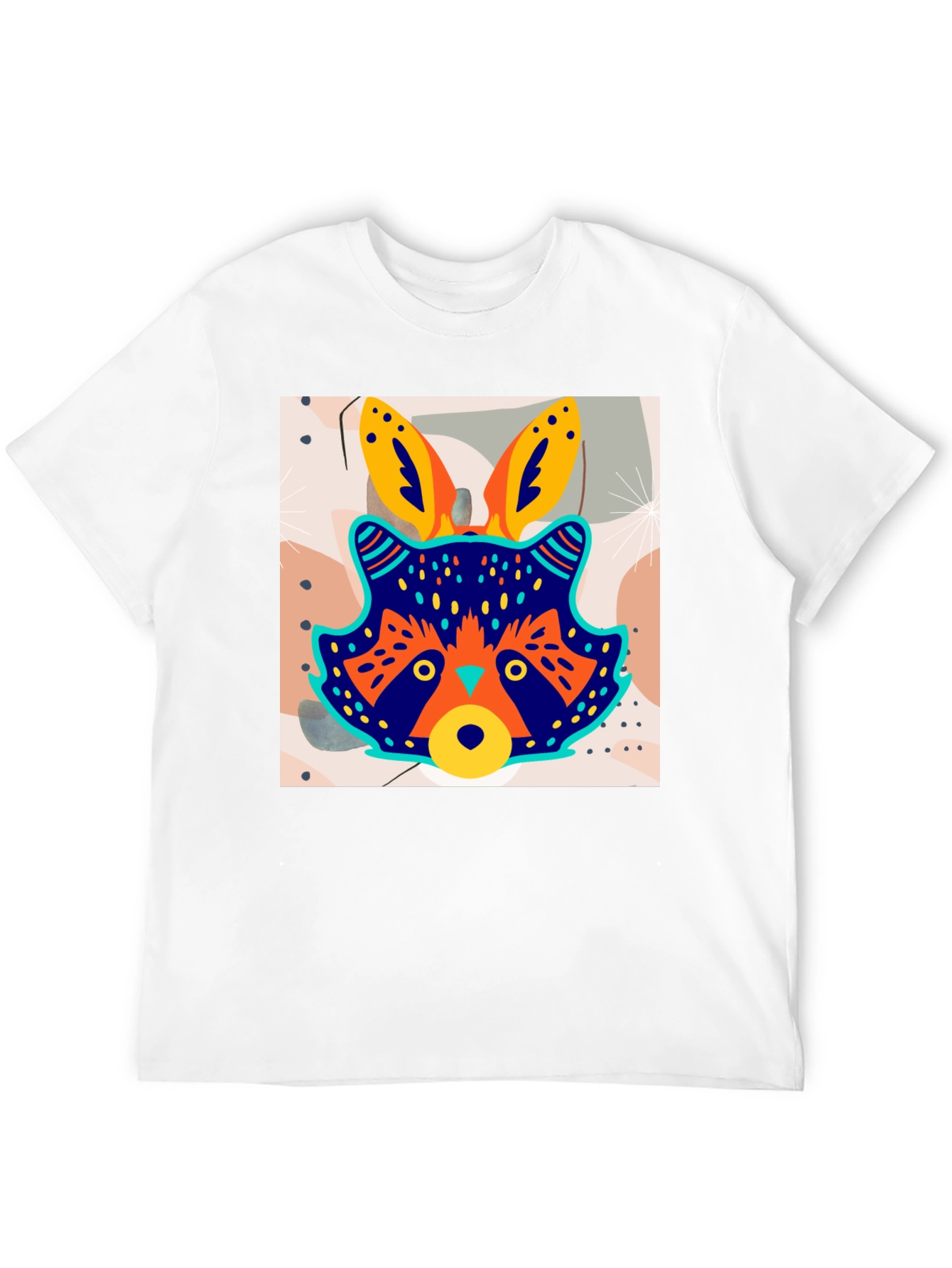 Funky Raccoon Graphic Tee - Stylish Mens Black T-Shirt