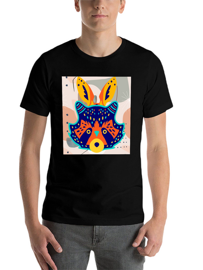 Funky Raccoon Graphic Tee - Stylish Mens Black T-Shirt