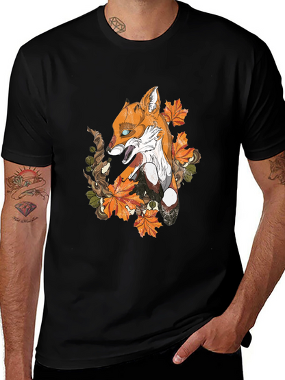 Fox & Foliage Graphic Tee - Urban Style