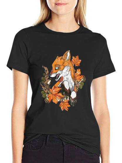 Fox & Foliage Graphic Tee - Urban Style