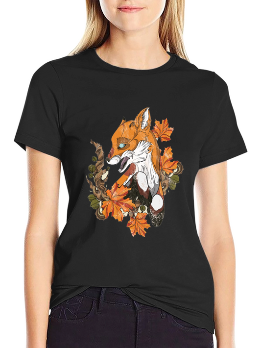Fox & Foliage Graphic Tee - Urban Style
