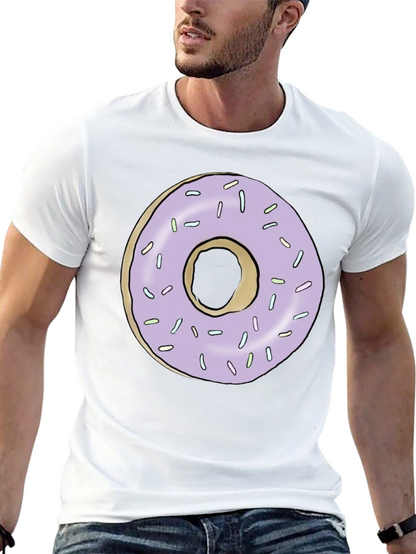 Donut Graphic Tee - Black Casual T-Shirt