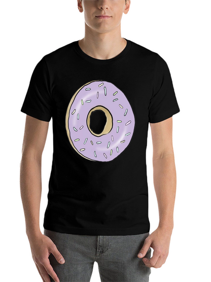 Donut Graphic Tee - Black Casual T-Shirt