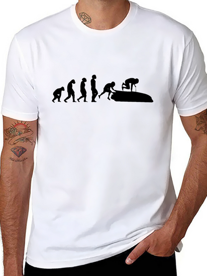Evolution of Jetskiing Black T-Shirt
