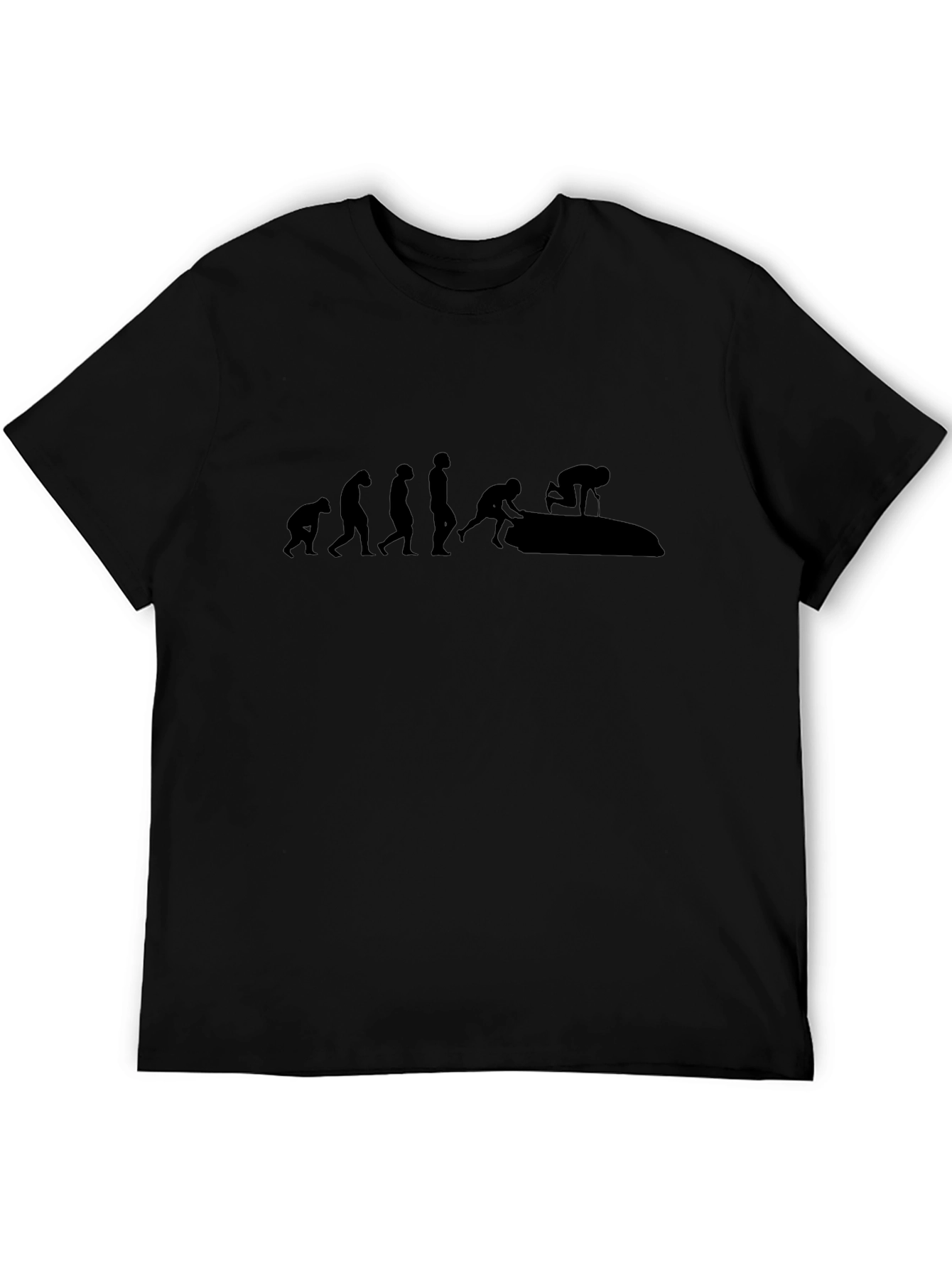 Evolution of Jetskiing Black T-Shirt