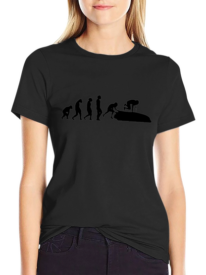 Evolution of Jetskiing Black T-Shirt