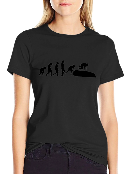 Evolution of Jetskiing Black T-Shirt