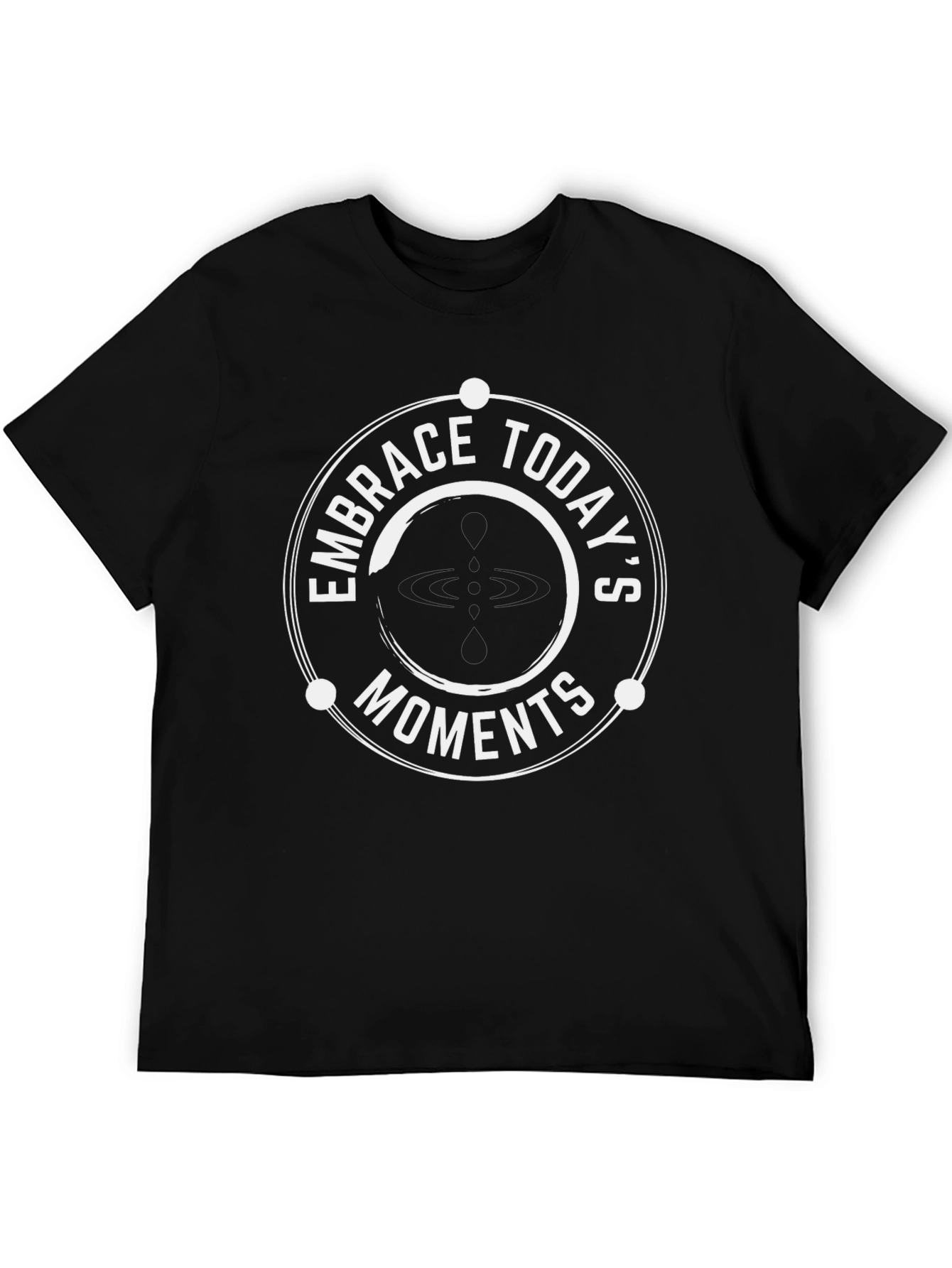 Embrace Todays Moments Black Graphic Tee