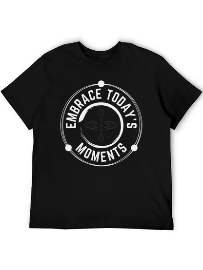 Embrace Todays Moments Black Graphic Tee