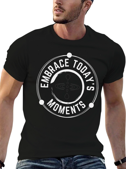 Embrace Todays Moments Black Graphic Tee