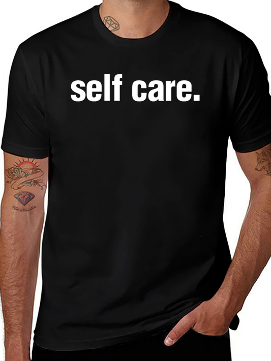 Self Care Statement Tee - Black Comfort