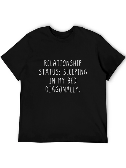 Funny Relationship Status Sleeping Diagonally T-Shirt