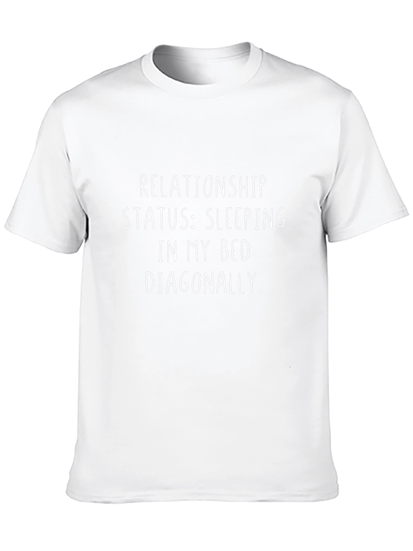 Funny Relationship Status Sleeping Diagonally T-Shirt