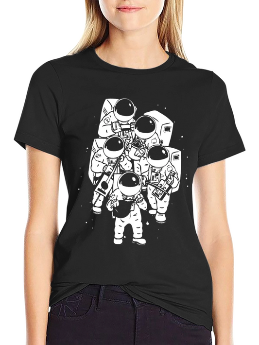 Astronaut Band Graphic T-Shirt - Black Cotton Tee